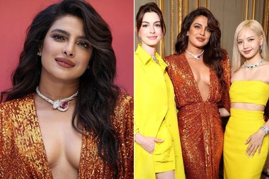 Hoa hậu Priyanka mặc váy không nội y, khoe sắc bên Lisa của Blackpink