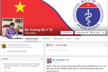 Fanpage Bộ trưởng Y tế có số "like" tăng chóng mặt