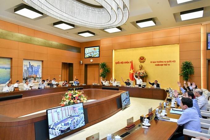 Quang cảnh Phiên họp của Ủy ban Thường vụ Quốc hội.