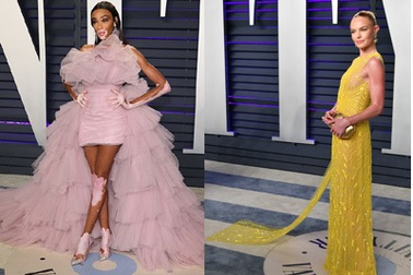 Siêu mẫu bạch biến diện váy sành điệu dự tiệc Oscar