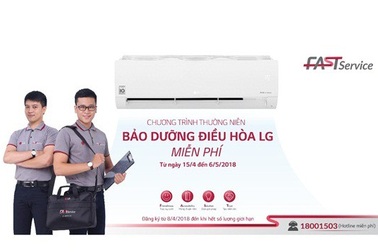 LG tiếp tục thực hiện chương trình bảo dưỡng điều hòa miễn phí cho khách hàng