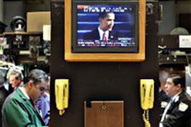 Dow Jones mất điểm mạnh ngày Obama nhậm chức