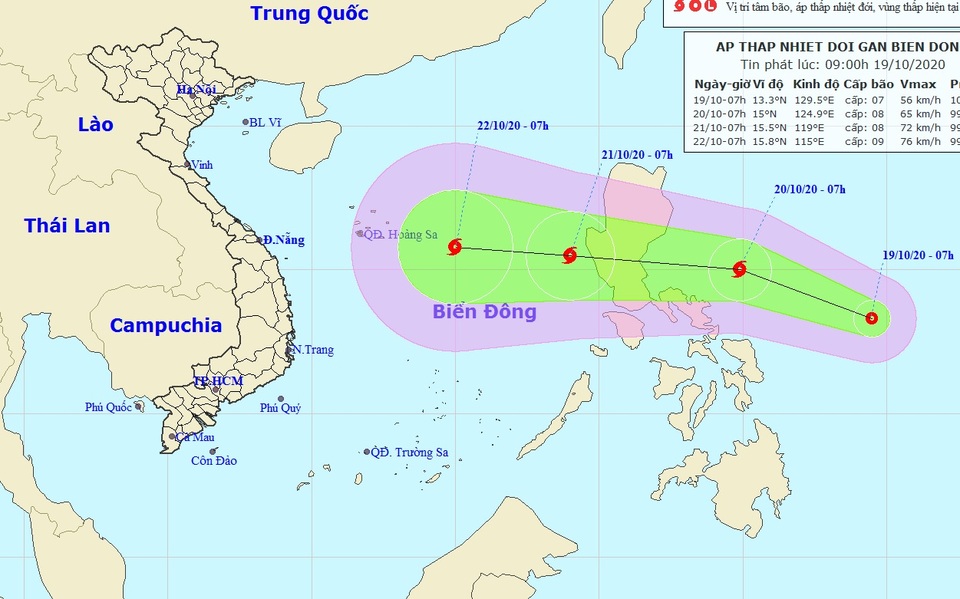 Biển Đông lại chuẩn bị đón áp thấp nhiệt đới - 1 Biển Đông lại chuẩn bị đón áp thấp nhiệt đới - 1