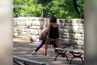 Đoạn video clip lan truyền chóng mặt trên mạng xã hội của cô gái vật lộn với bạn trai