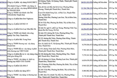 Thanh Hóa "bêu tên" hơn 300 doanh nghiệp nợ thuế