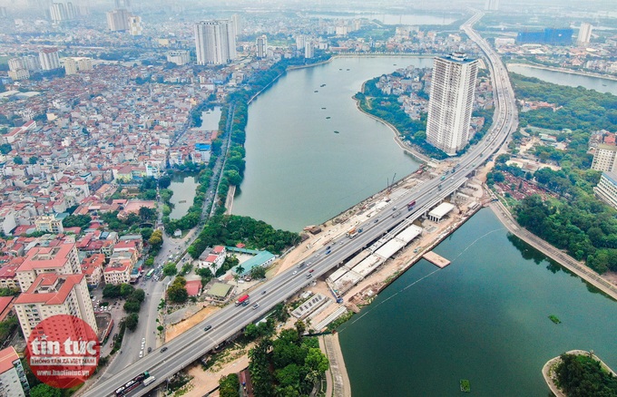 Hà Nội, phân luồng sau thông xe cầu vượt hồ Linh Đàm - Ảnh 2. Hà Nội, phân luồng sau thông xe cầu vượt hồ Linh Đàm - Ảnh 2.