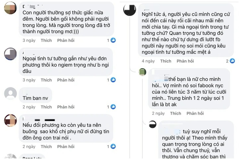 Hoang mang đặt câu hỏi: Ngoại tình tư tưởng có đáng lo không? - 2 Hoang mang đặt câu hỏi: Ngoại tình tư tưởng có đáng lo không? - 2