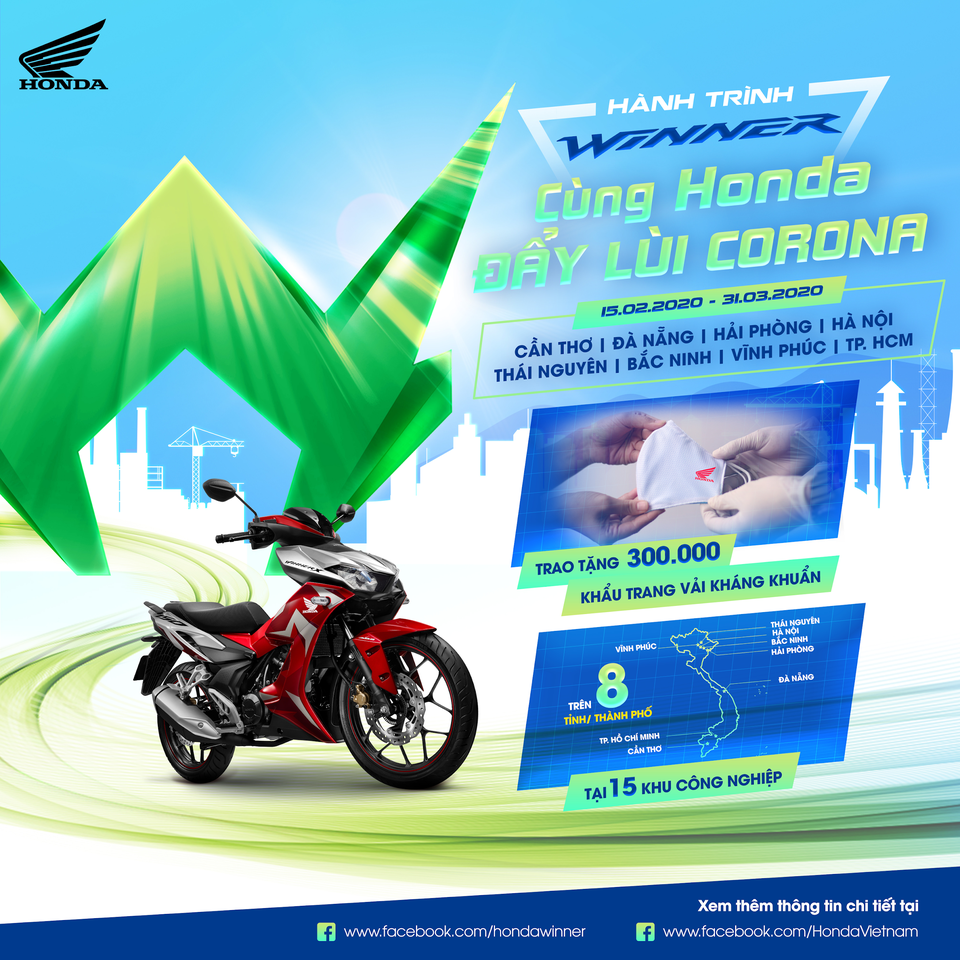 Khởi động “Hành trình Winner - Cùng Honda đẩy lùi Corona” trên 8 tỉnh thành - 1 Khởi động “Hành trình Winner - Cùng Honda đẩy lùi Corona” trên 8 tỉnh thành - 1