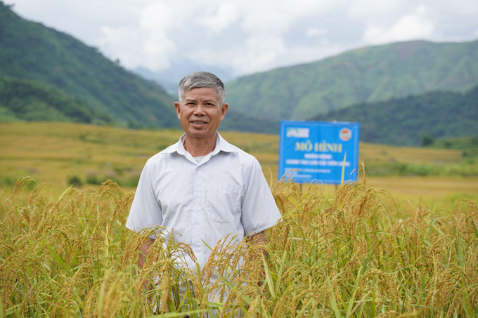 Ông Vàng Văn Chẻo, trưởng nhóm Nông dân ứng phó biến đổi khí hậu tại bản Hợp 1 (xã Bản Lang, huyện Phong Thổ, tỉnh Lai Châu). 