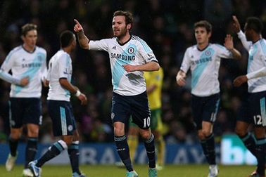 Juan Mata giúp Chelsea giành trọn 3 điểm tại Carrow Road