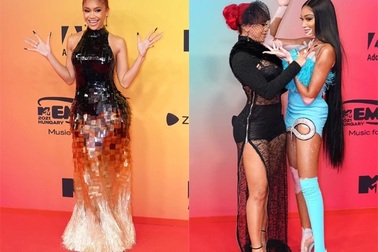 Dự giải MTV Châu Âu, ca sĩ Saweetie gây choáng khi thay 7 bộ đồ