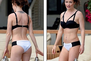 Người đẹp Anh khoe ba vòng rực lửa