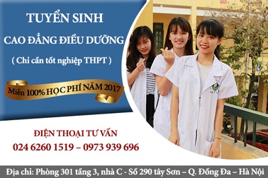 Ngành Cao đẳng Dược, Cao đẳng Y Điều Dưỡng được miễn giảm 100% học phí năm 2017