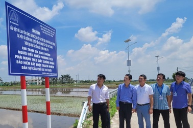 Xã Tiền Hải - Hưng Yên: Tiếp nhận và đưa vào sử dụng thiết bị cảnh báo giao thông