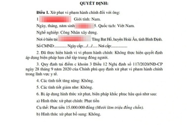 Tụ tập ăn nhậu giữa mùa dịch bệnh, 4 người bị phạt hơn 52 triệu đồng