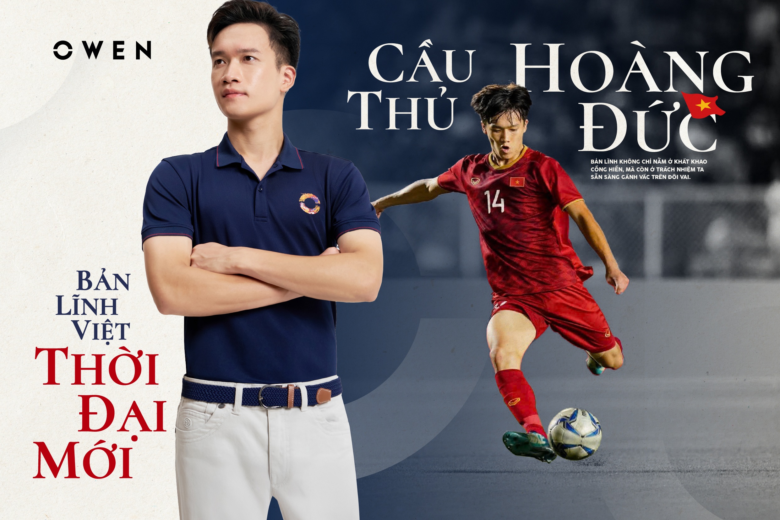 Chiến dịch “Tự hào 80 năm bản lĩnh Việt”: OWEN kết hợp cùng cầu thủ Hoàng Đức - 1