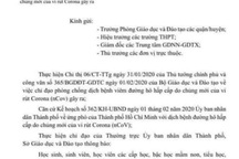 Xuất hiện công văn giả cho học sinh TPHCM nghỉ học đến hết ngày 21/2