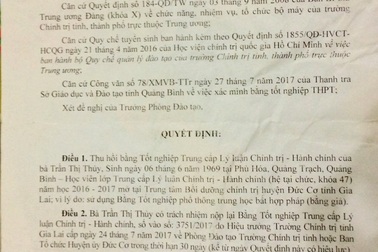 Chủ tịch hội phụ nữ dùng bằng giả đi học, bị thu bằng thật