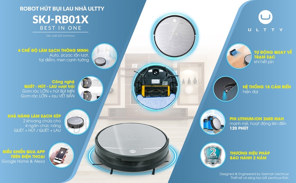Siêu khuyến mãi robot hút bụi lau nhà thế hệ mới Ultty - Đặt trước giảm ngay 1 triệu đồng - 1 Siêu khuyến mãi robot hút bụi lau nhà thế hệ mới Ultty - Đặt trước giảm ngay 1 triệu đồng - 1