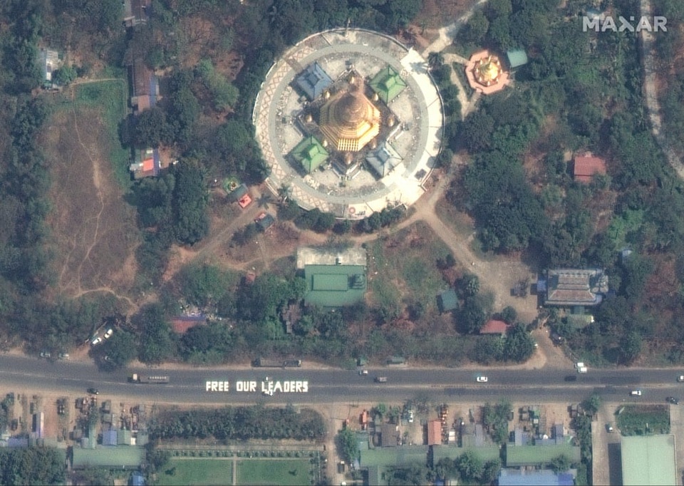Hình ảnh biểu tình phản đối đảo chính ở Myanmar qua vệ tinh - 7 Hình ảnh biểu tình phản đối đảo chính ở Myanmar qua vệ tinh - 7