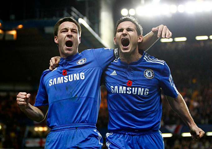 Lampard và Terry trong những ngày tháng kề vai sát cánh ở Chelsea.