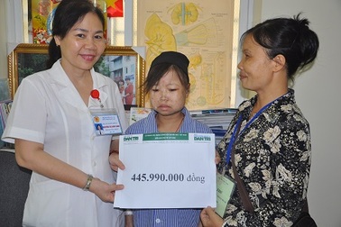 Gần 446 triệu đồng đến với em Thắm