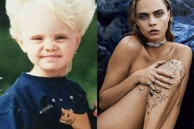 Ngắm hình ảnh dễ thương khi bé của siêu mẫu lưỡng tính