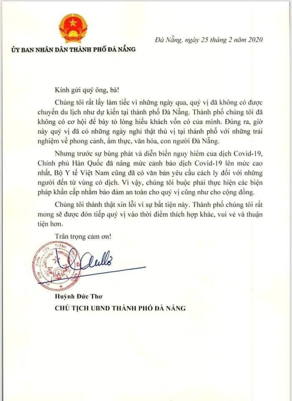 Chủ tịch Đà Nẵng lý giải về nơi cách ly 20 du khách Hàn Quốc - 2 Chủ tịch Đà Nẵng lý giải về nơi cách ly 20 du khách Hàn Quốc - 2