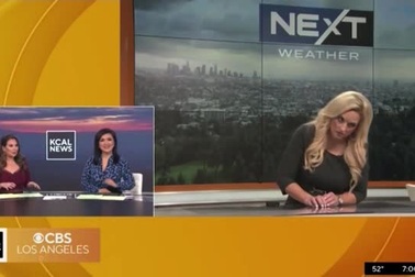 Biên tập viên thời tiết bị ngất khi đang lên sóng