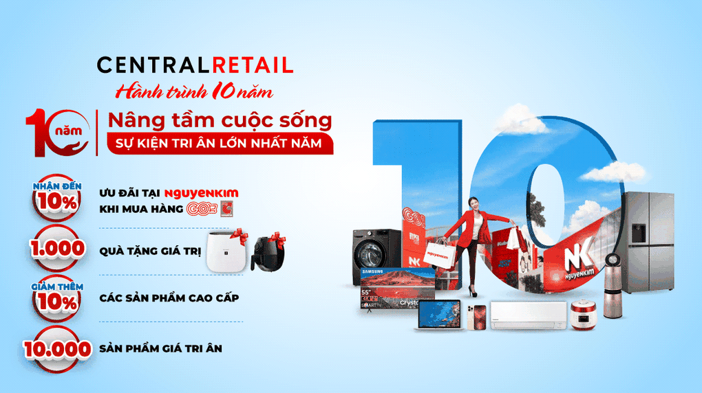 Nguyễn Kim tung hàng nghìn ưu đãi hòa nhịp tri ân 10 năm Central Retail VN - 1
