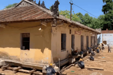 Timelapse ghi lại hình ảnh chánh điện nghìn tấn ở Huế nhích từng centimet