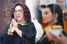 Ngọc Huyền túc trực sáng tối tại lễ tưởng niệm Diệp Lang, sức khỏe ra sao?