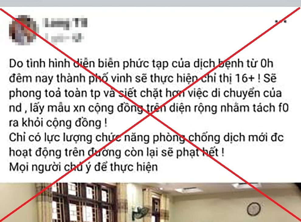 Phao tin TP Vinh thực hiện Chỉ thị 16+, nhiều người bị phạt - 2 Phao tin TP Vinh thực hiện Chỉ thị 16+, nhiều người bị phạt - 2