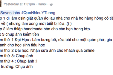 Bạn trẻ rộ trào lưu hoài niệm về "7 công việc đầu tiên"