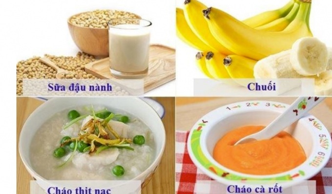 Đa dạng thức ăn bằng những thực phẩm phù hợp cho trẻ bị tiêu chảy.