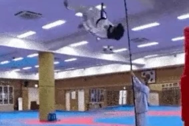 Võ sĩ với cú đá cực ấn tượng