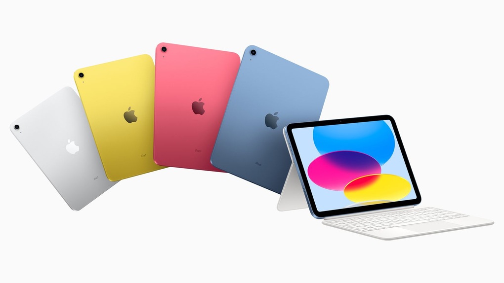 iPad thế hệ thứ 10 đã được loại bỏ nút Home vật lý và được trang bị cổng USB-C (Ảnh: Apple). iPad thế hệ thứ 10 đã được loại bỏ nút Home vật lý và được trang bị cổng USB-C (Ảnh: Apple).