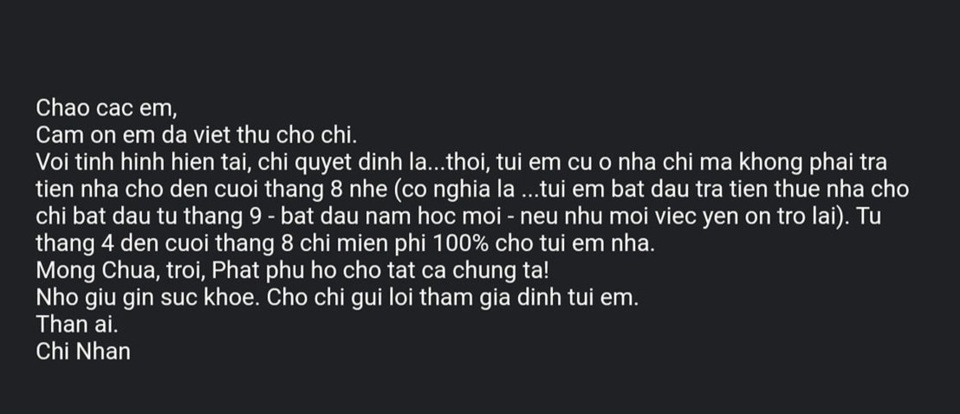 Chủ nhà miễn phí 4 tháng tiền thuê nhà cho sinh viên vì dịch Covid-19 - 2