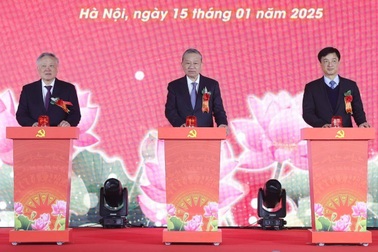 Tổng Bí thư Tô Lâm nhấn nút khởi công dự án Nhà khách Hồ Tây