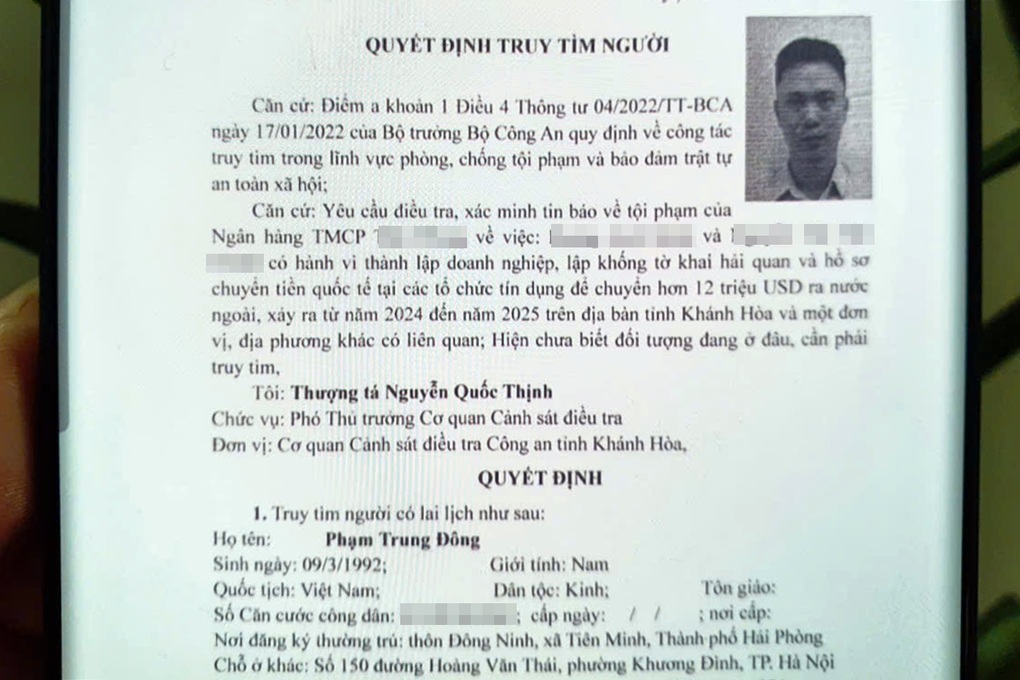 Vụ chuyển hơn 12 triệu USD ra nước ngoài: Tìm người đàn ông quê Hải Phòng - 1