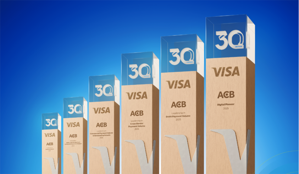 ACB tiếp tục dẫn đầu về doanh số giao dịch thẻ Visa tại Việt Nam - 1 ACB tiếp tục dẫn đầu về doanh số giao dịch thẻ Visa tại Việt Nam - 1