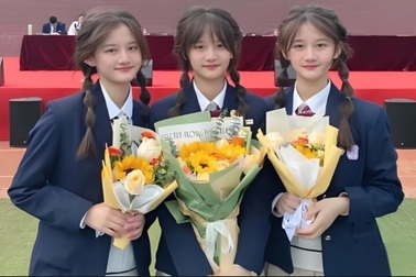 Ba chị em đẹp "như hoa hậu" cùng đỗ một trường đại học gây sốt