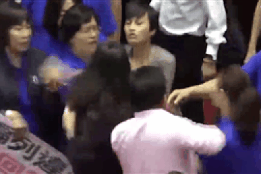 Nghị sĩ Đài Loan ẩu đả trên truyền hình trực tiếp