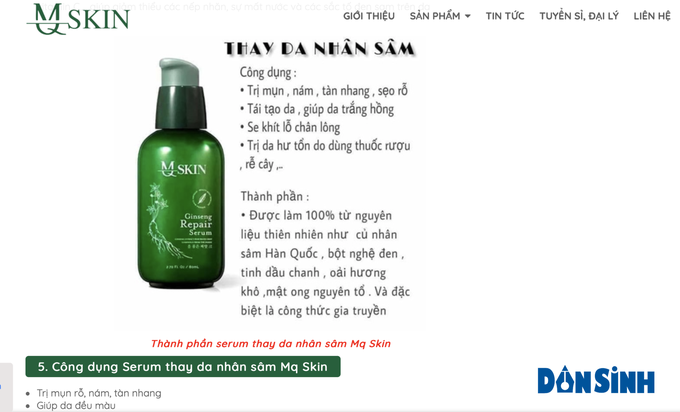 Sau bài viết của báo Dân sinh, Thanh tra Sở Y tế TP.HCM Xử phạt MQ Skin 30 triệu đồng - Ảnh 1. Sau bài viết của báo Dân sinh, Thanh tra Sở Y tế TP.HCM Xử phạt MQ Skin 30 triệu đồng - Ảnh 1.