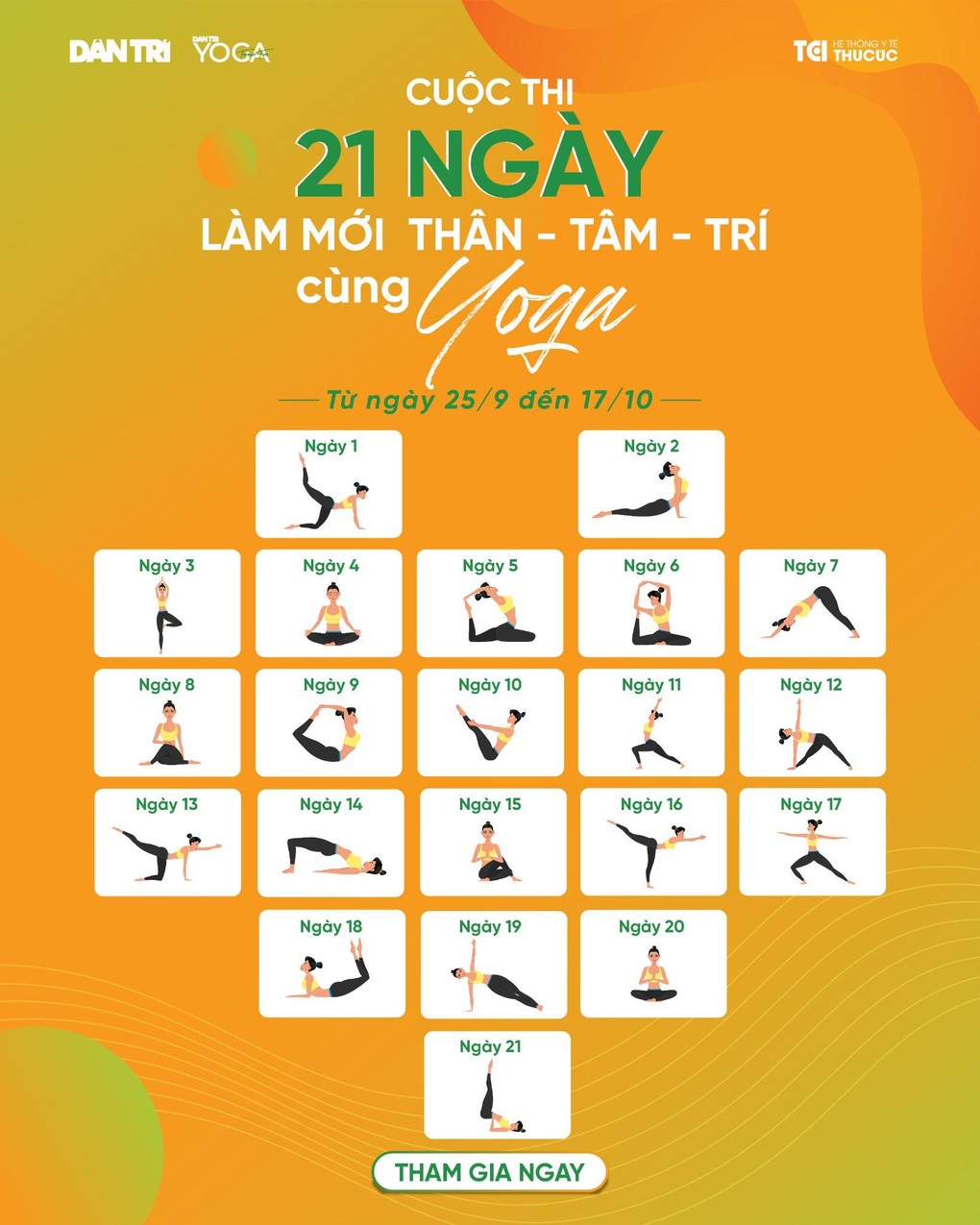Cuộc thi 21 ngày làm mới thân - tâm - trí cùng yoga - 1 Cuộc thi 21 ngày làm mới thân - tâm - trí cùng yoga - 1