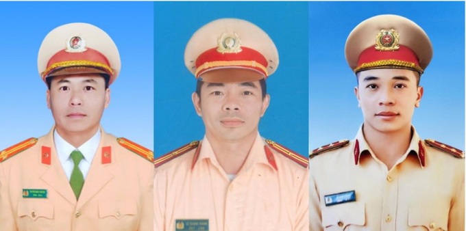 Ba CBCS hy sinh đều thuộc Phòng CSGT Công an tinh Lâm Đồng.