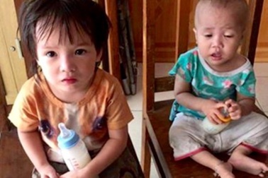 Hai cháu bé bị bỏ rơi tại cổng công an TP.Hải Phòng