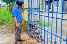 Sét đánh vỡ cổng trường học