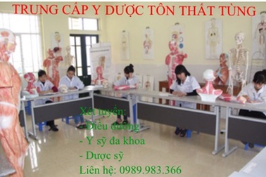 Tuyển sinh Trung cấp Y sỹ đa khoa, Điều dưỡng, Dược sỹ trong năm 2014