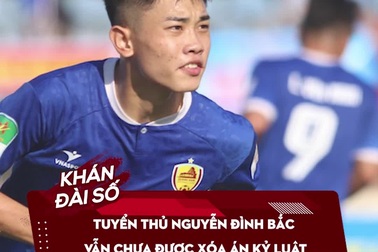 Tuyển thủ Nguyễn Đình Bắc vẫn chưa được xóa án kỷ luật